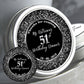 Silver and Black Birthday Favor Mint Tins