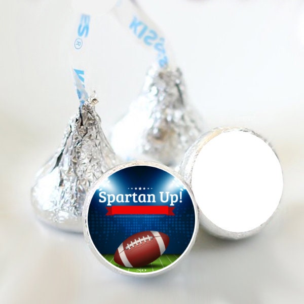 3/4" Personalized Birthday Kiss Stickers | Football