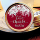 With Love and Thanks White Poinsettia Wedding Favor Mint Tins