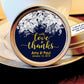 With Love and Thanks White Poinsettia Wedding Favor Mint Tins