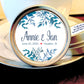Personalized Blue Green Foliage Leaves Wedding Favor Mint Tins