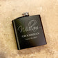 Custom Name Black Engraved Flask | Gift Set Options Available