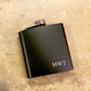 Classic Initials Black Engraved Flask | Gift Set Options Available