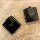 Custom Name Black Engraved Flask | Gift Set Options Available