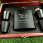 Custom Name Black Engraved Flask | Gift Set Options Available