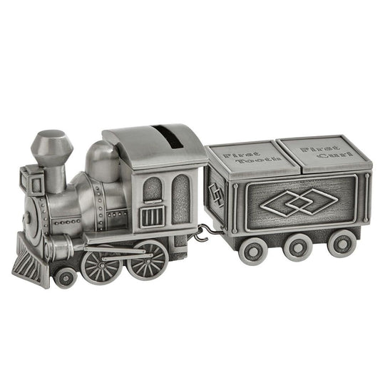 Keepsake First Tooth and Curl | Train and Caboose Bank | Coin Bank
