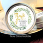 Personalized Laurel Leaves Thank You Wedding Favor Mint Tins