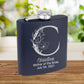 Custom Color Matte Flask | Floral Initial