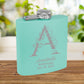 Custom Color Matte Flask | Floral Initial