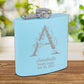 Custom Color Matte Flask | Floral Initial