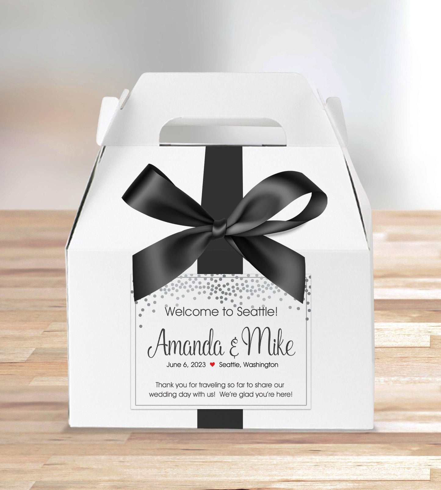 Elegant Dots | Silver or Gold | Welcome Box Labels