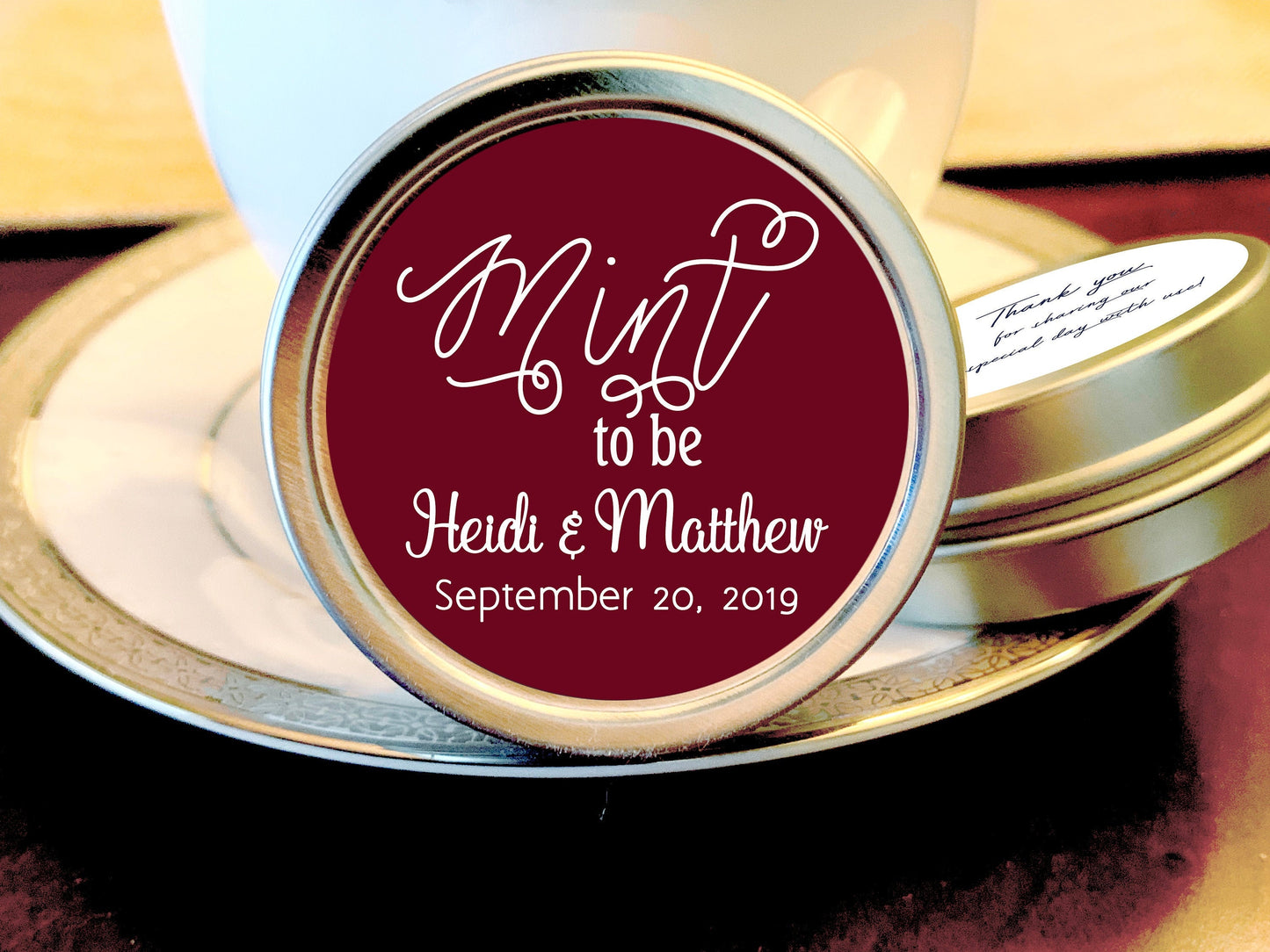 Mint to Be Lavanderia Wedding Favor Mint Tins