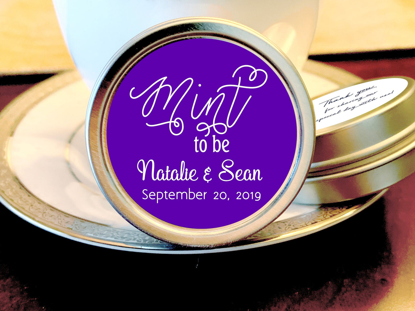 Mint to Be Lavanderia Wedding Favor Mint Tins
