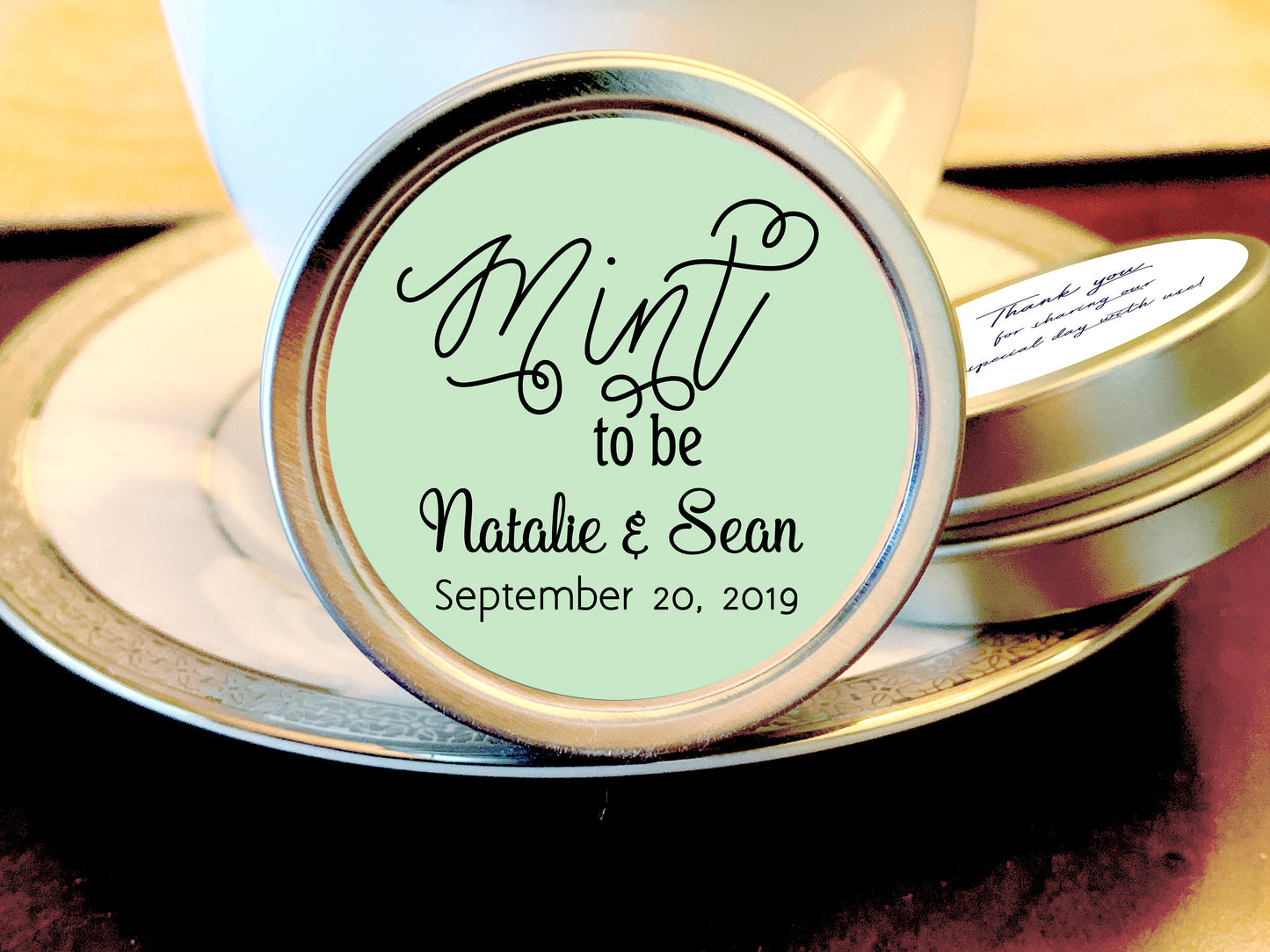 Mint to Be Lavanderia Wedding Favor Mint Tins