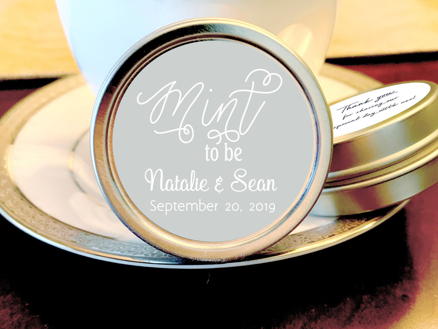 Mint to Be Lavanderia Wedding Favor Mint Tins