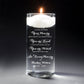 Because of Your Life | In Loving Memory Floating Candle Memorial Vase