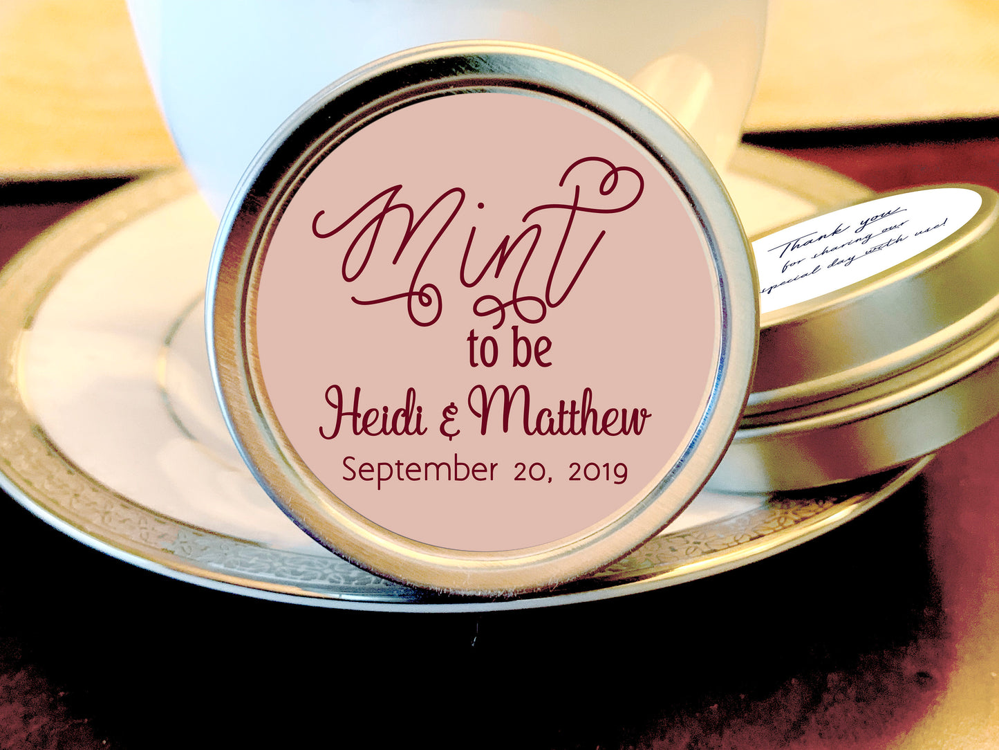 Mint to Be Lavanderia Wedding Favor Mint Tins