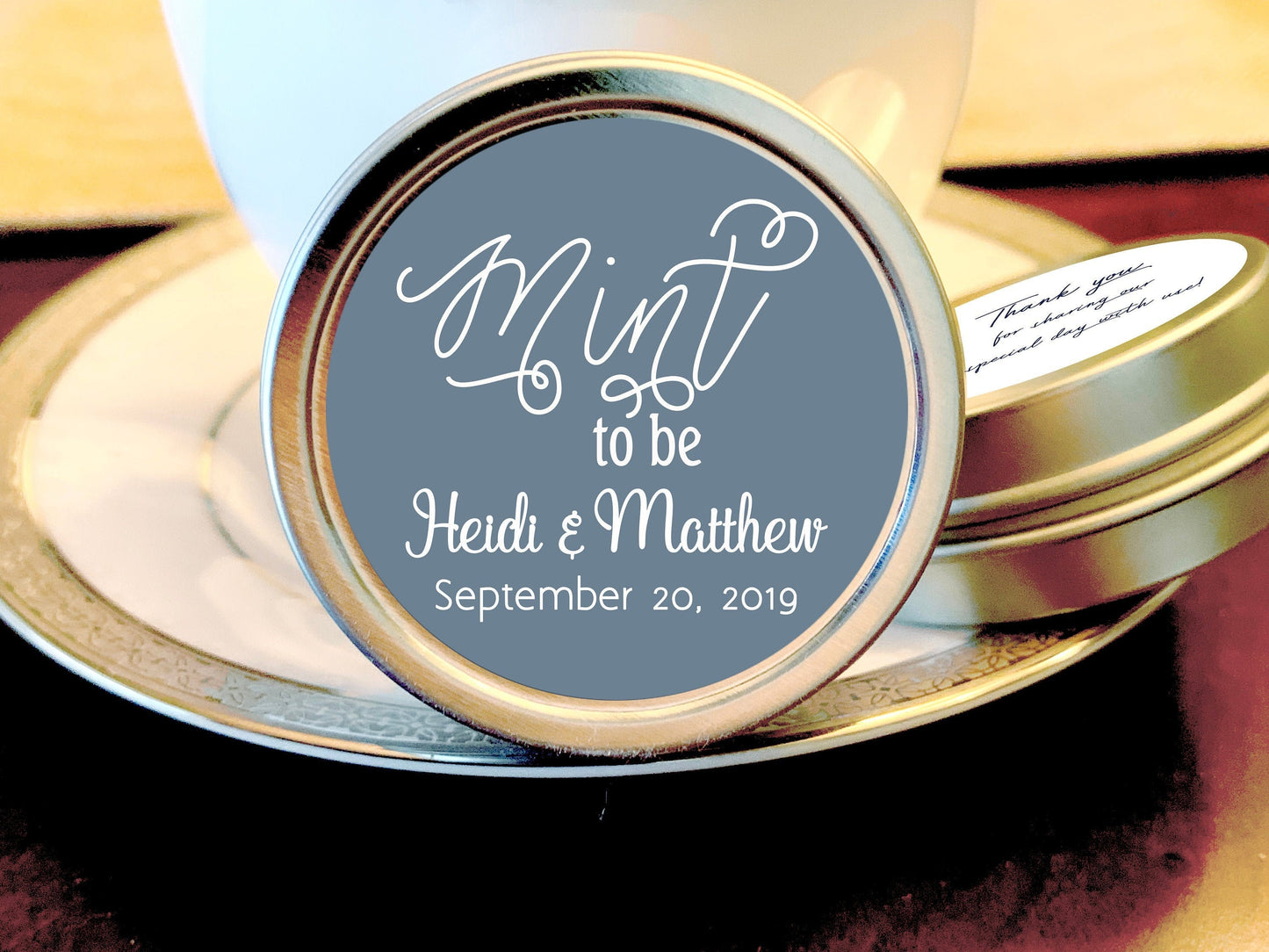 Mint to Be Lavanderia Wedding Favor Mint Tins