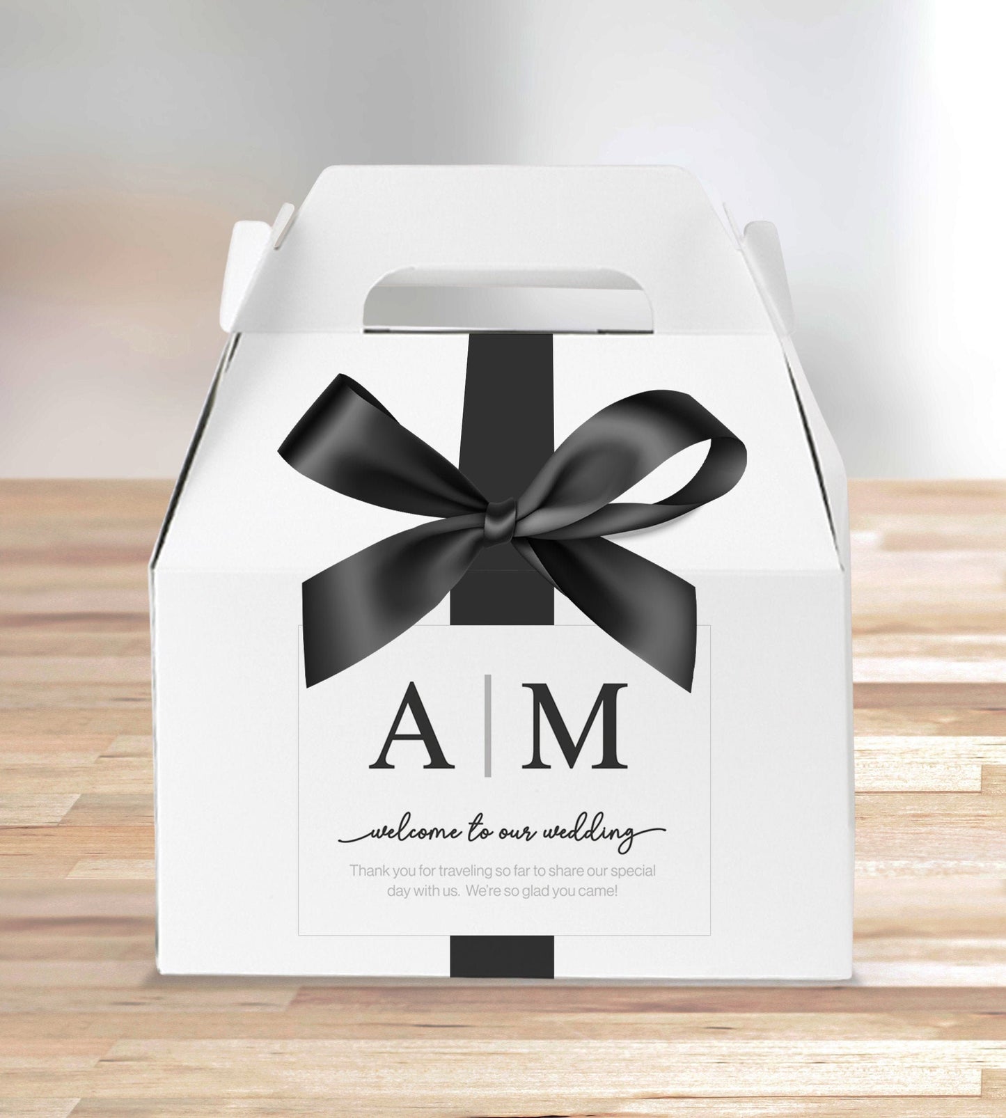 Personalized Classic Monogram | Wedding Welcome Box Labels
