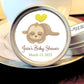Personalized Baby Sloth Baby Shower Favor Mint Tins