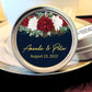 Red and White Carnation Flowers Wedding Favor Mint Tins