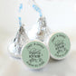 3/4" Personalized Wedding Kiss Stickers | Custom Color | Happily Ever After