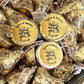 3/4" Personalized Wedding Kiss Stickers | Gold | Happily Ever After