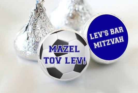 3/4" Personalized Birthday Kiss Stickers | Soccer