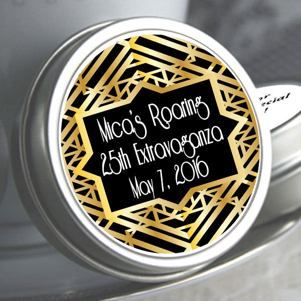 Gatsby Themed Art Deco All Occasions Favor Mint Tins